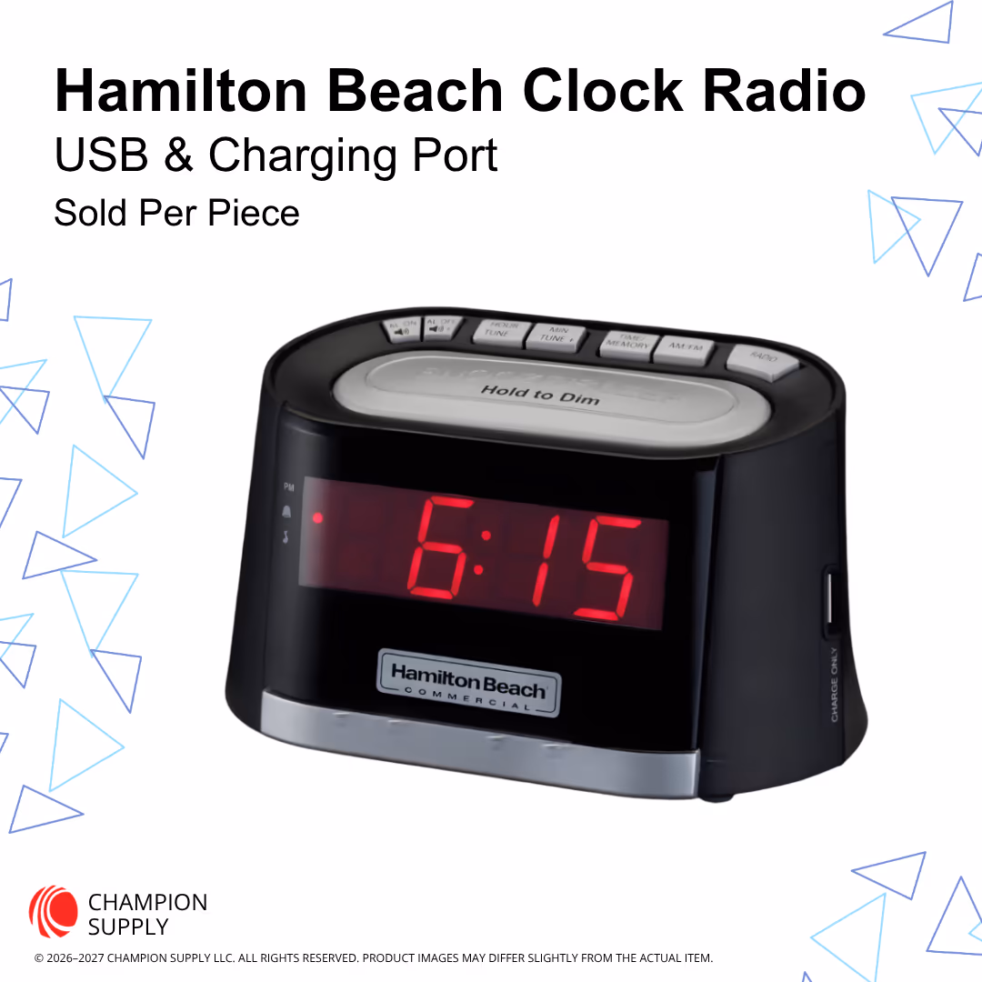 Hamilton Beach Clock Radio with USB Charging Port, Each